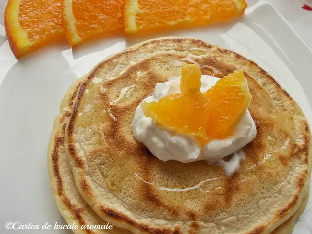 Pancakes cu suc de portocale