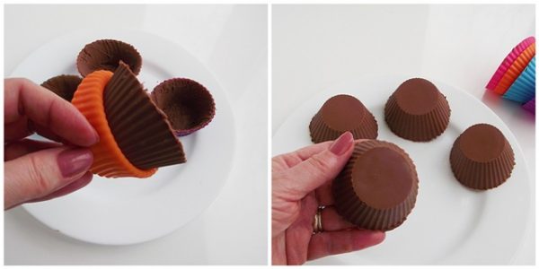 ciocolata topita in forme de silicon