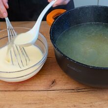 ridicare temperatura amestec de galbenusuri cu smantana