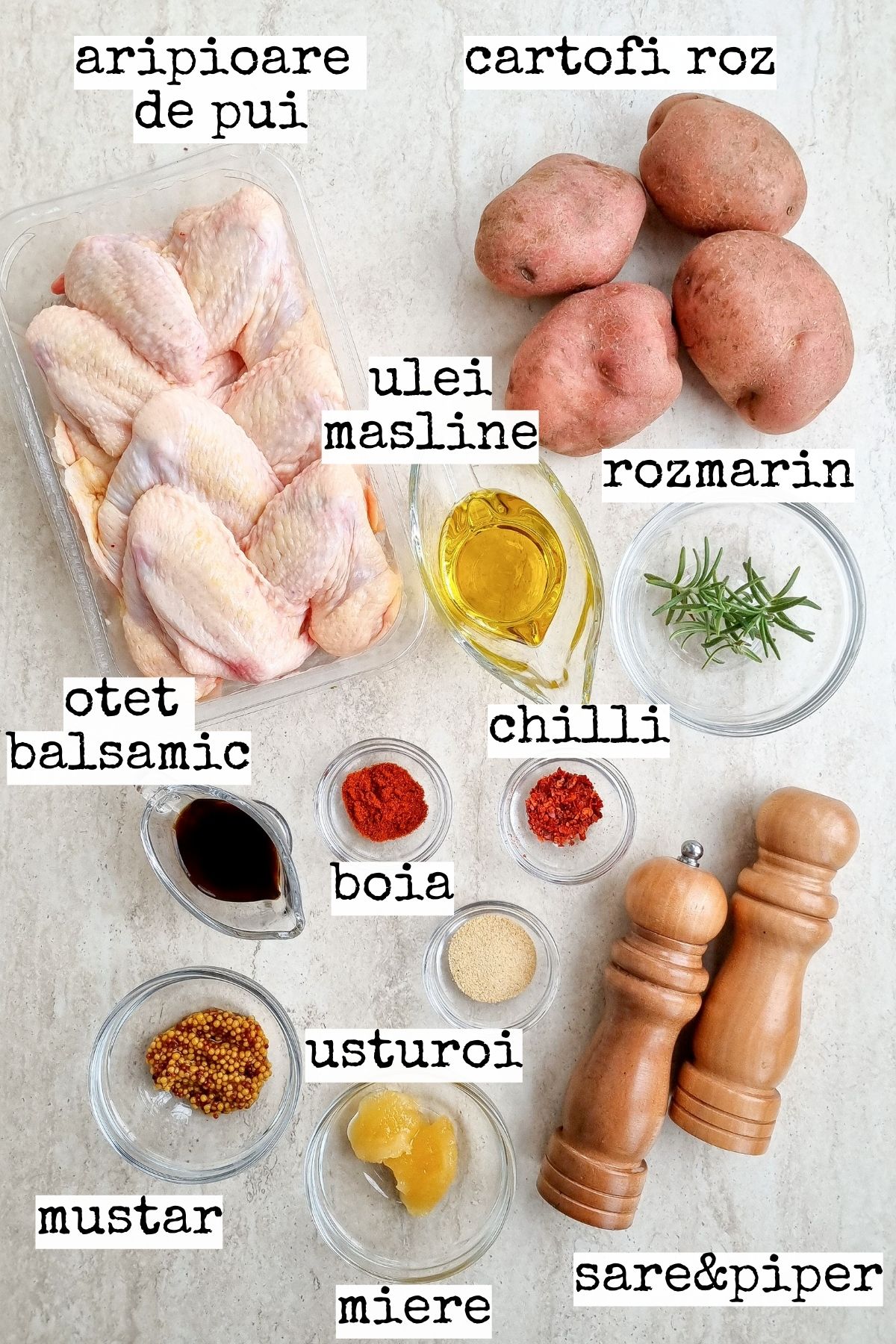 ingrediente aripioare de pui la cuptor cu cartofi