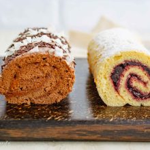 rulada cu gem in doua variante, simpla si cu cacao