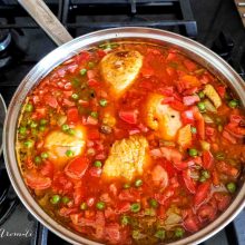 mancare de mazare cu carne de pui