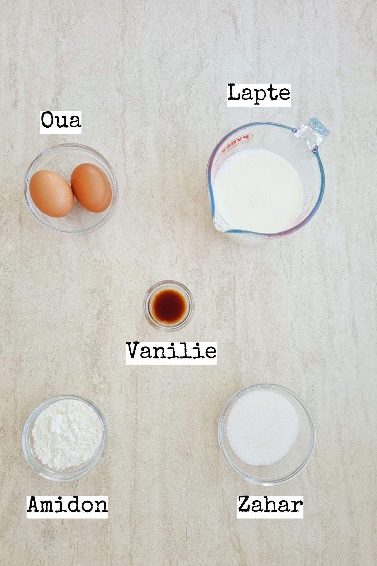 ingrediente crema de vanilie pentru prajitura cu mere