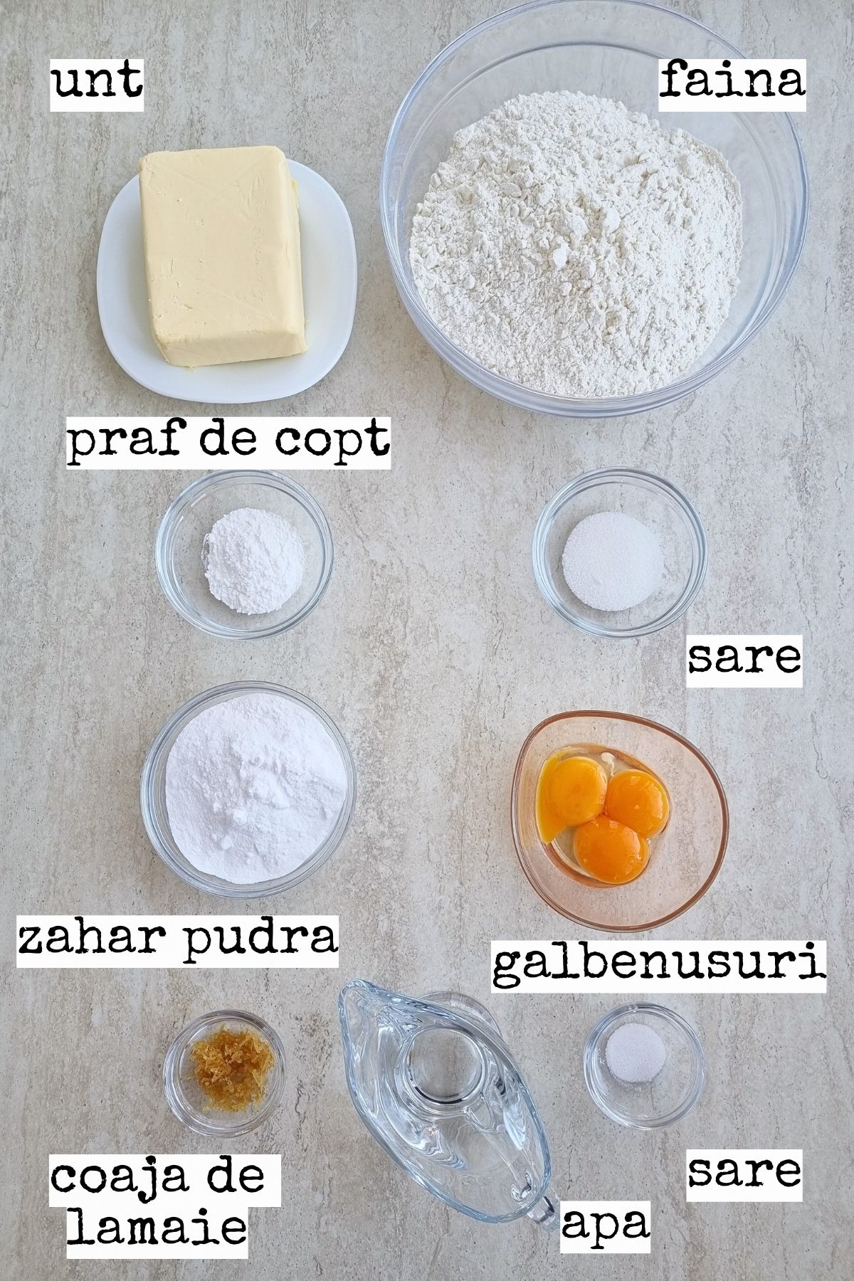 ingrediente aluat fraged pentru prajitura cu gem si aluat razuit