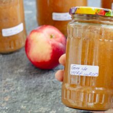 borcan cu gem de mere rase