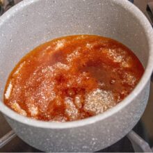 zahar caramelizat pentru sirop