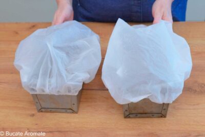 Babka împletită, așezată în tavă înainte de a doua dospire